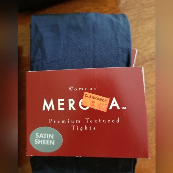 Merona Womens Black, Grey Ans Blue Tights - Picture 3 of 6